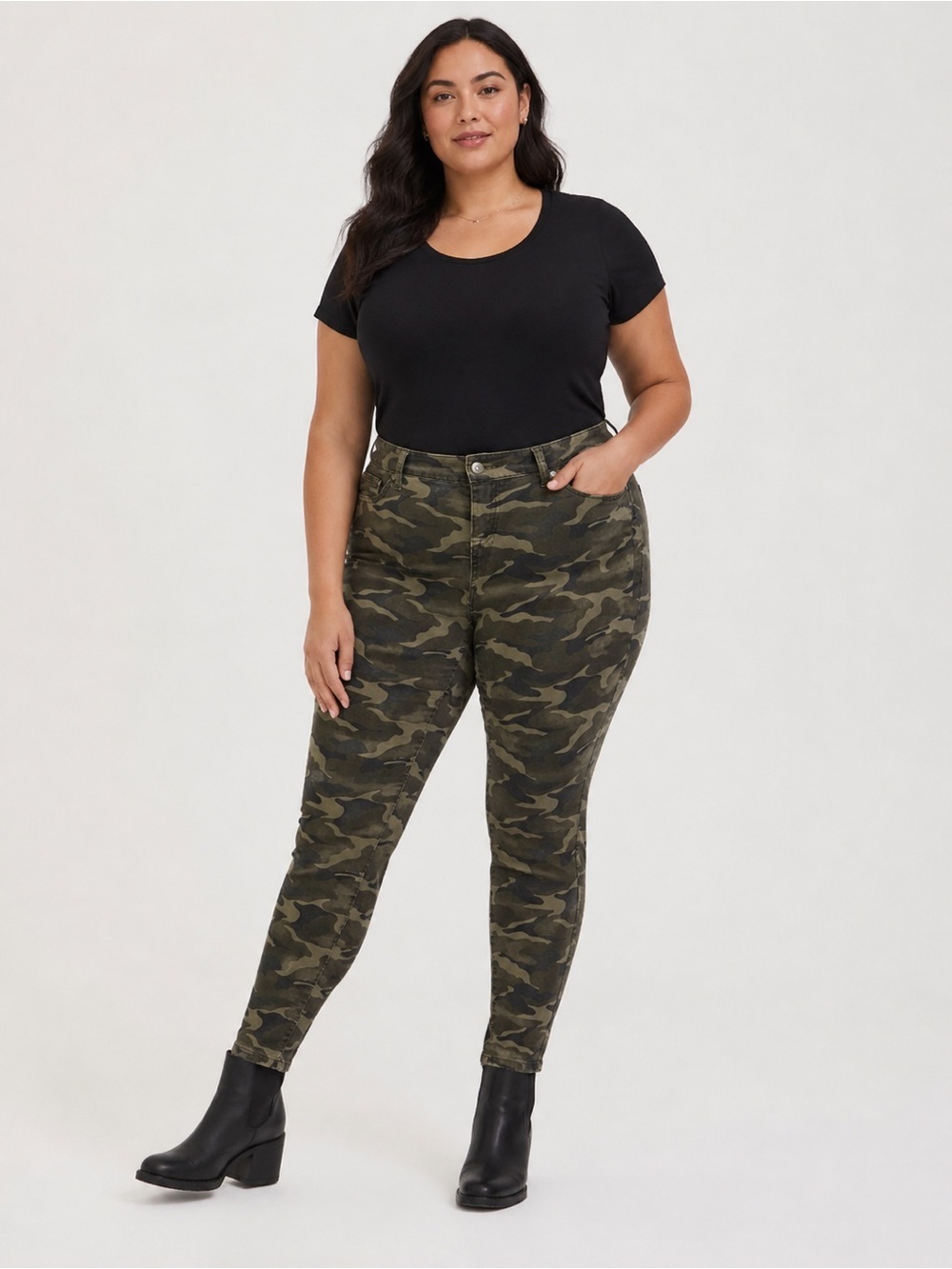 Torrid Camo Skinny Jeans Size 12 Green Camouflage Stretch Pants